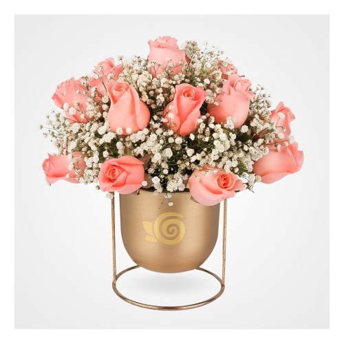 Lover Golden Flower Vase